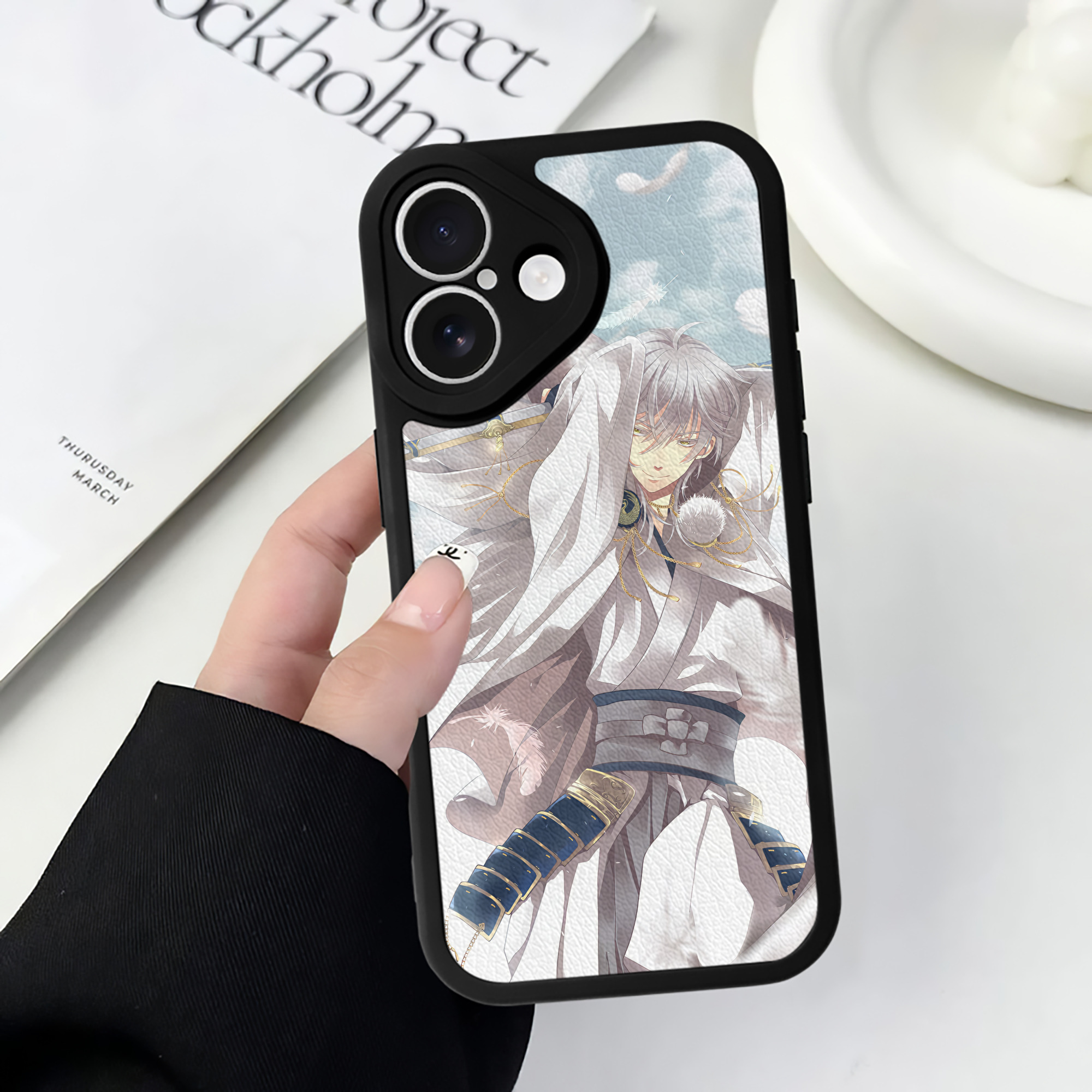 （画像用） 刀剣乱舞 Touken Ranbu 【iPhone 16シリーズ対応】シリコンスマホケース（レザー調） 材質：シリコン
